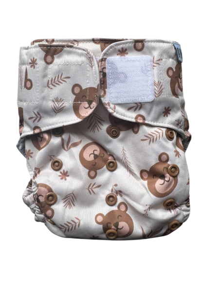 Hypf Pocketwindel OS Klett Forest Bear mit Hanf-Baumwoll Einlage