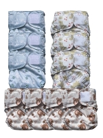 Hypf Kita Stoffwindel Set – 10 Pocketwindeln mit Klett