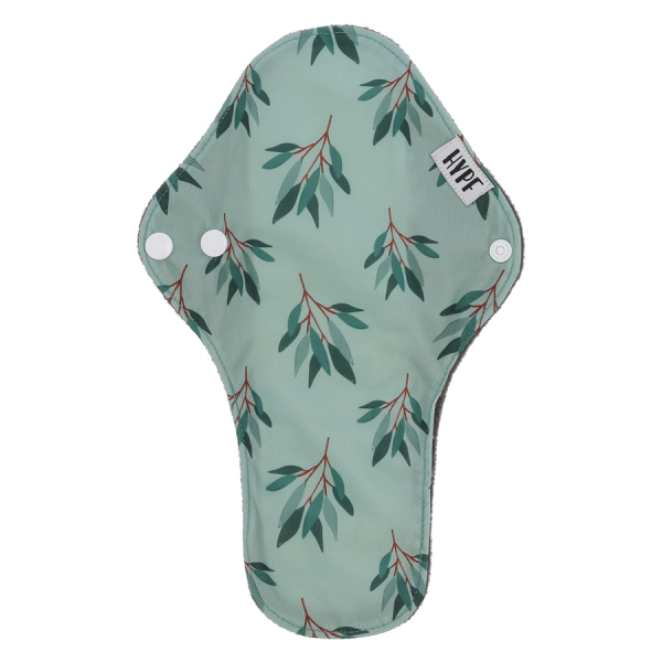 Hypf waschbare Bambuskohle Slipeinlagen / Binden L Leaves Green