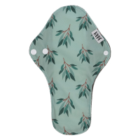 Hypf Slipeinlagen / Binden 3er Set L Bambuskohle Leaves Green Mit Wetbag